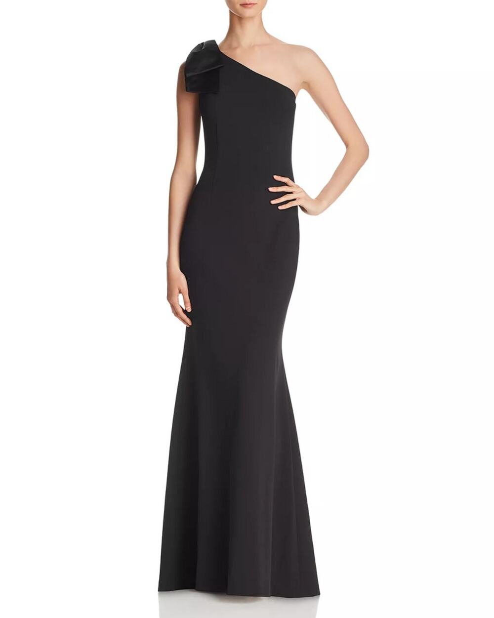 Eliza J One Shoulder Evening Dress Black 6